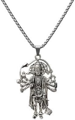Jewel_Loom Panchmukhi Hanuman Pendant With Chain for Men Stainless ...