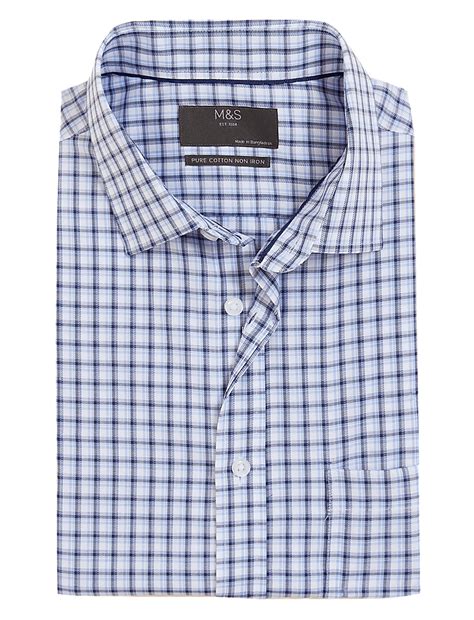 Buy Regular Fit Pure Cotton Check Shirt at Marks & Spencer