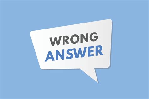 wrong answer Button. wrong answer Sign Icon Label Sticker Web Buttons ...