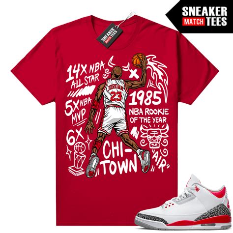 Fire Red 3s outfit Archives | Sneaker Match Tees
