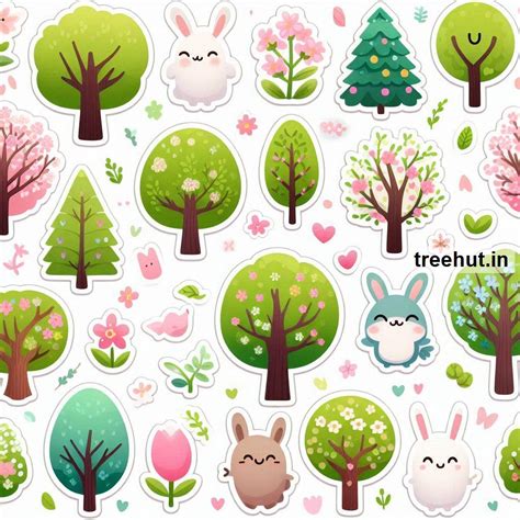 Printable Spring Trees Stickers and 15 Craft Activities for Kids ...