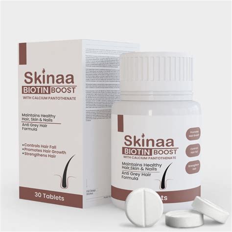 Skinaa Biotin Boost 30 Tabs| Nourish Hair, Skin & Nails.