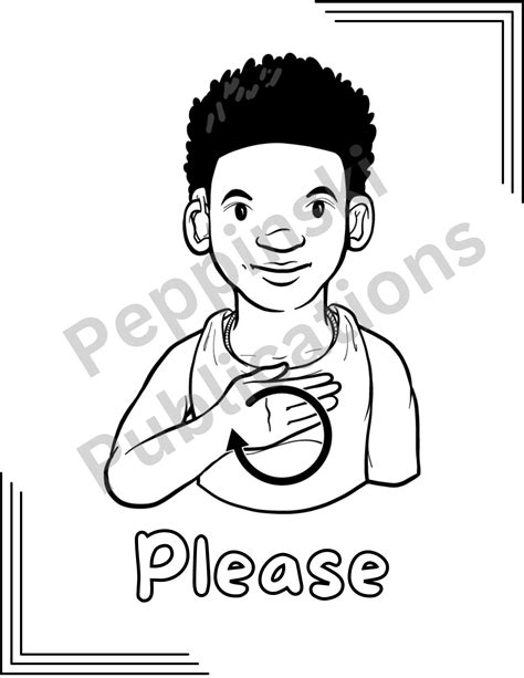 Image result for ASL Sign Language Coloring Pages