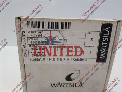 WARTSILA C4 NTC CARD PPL81824 DESPEMES PAAE065875 | United Marine Services