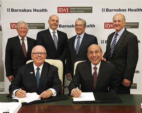 Barnabas Health And Robert Wood Johnson Health System Sign Historic ...