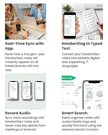 SyncPen Digital Notebook Pen Set – Bluetooth, OCR, Audio Recording ...
