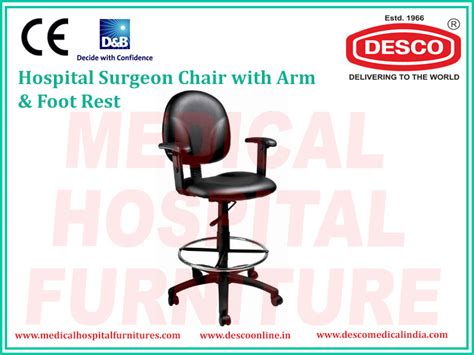 Hospital Surgeon Chair with Arm Foot Rest Manufacturer and Supplier India