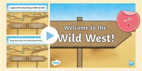The Verb 'Be' Wild West Game for ESL