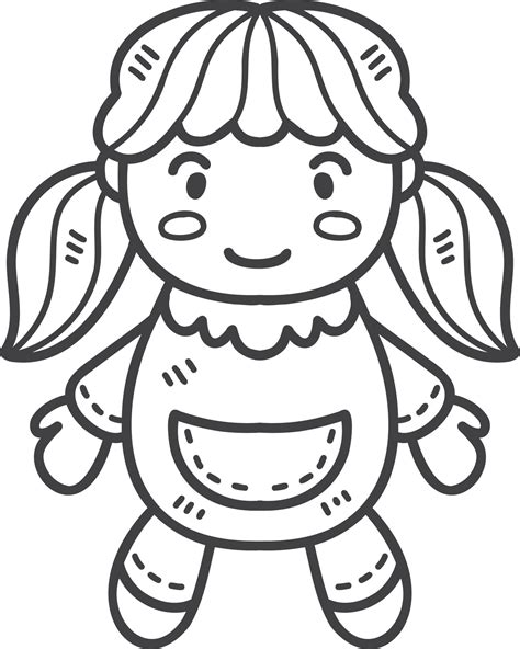 Doll Clipart Black And White