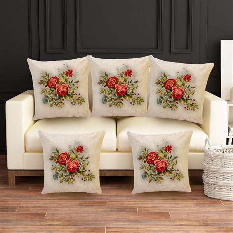 Buy AWANI TRENDS Sparkle Velvet 100 TC Cushion Cover for Sofa (16 X16 ...