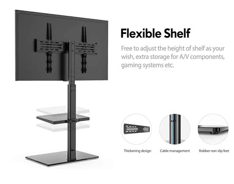 Buy FITUEYES TV Stand for 32 to 60 inch 2 Shelves Universal TV Floor ...