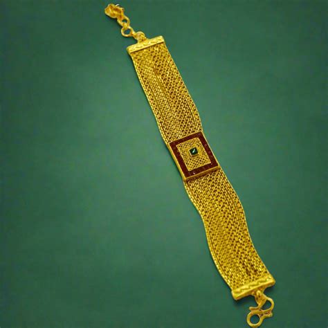 Ruby n Green Crystal Studded High Look Bracelet – INC63