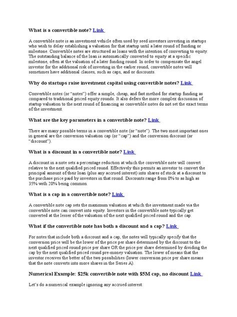 Image result for Present Value of Convertible Note