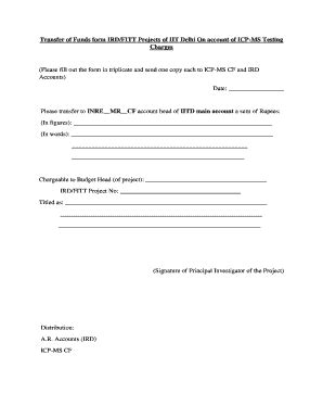 Crf Iitd - Fill Online, Printable, Fillable, Blank | pdfFiller