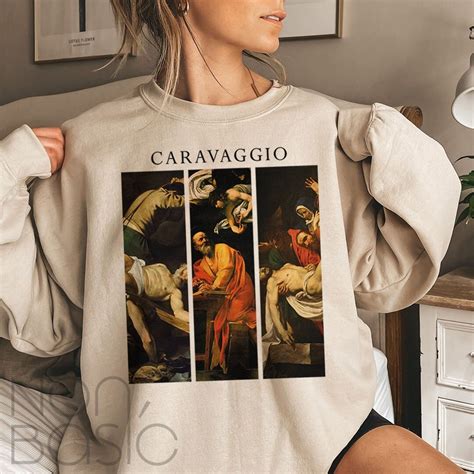 Caravaggio collage sweatshirt judith holofernes narcissus saint jerome ...