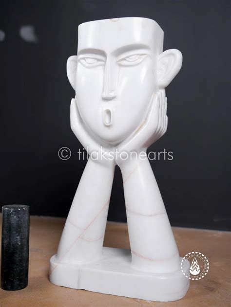 The Celestial Face 16" | White Spider – Tilak Stone Arts India