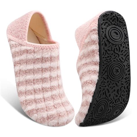 Barerun Slippers for Women Men Fuzzy Slippers Warm Anti-slip House ...