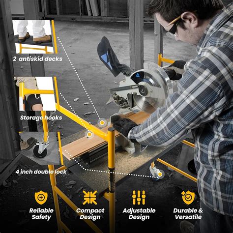 Metaltech Mini Folding Steel Scaffold - 500-Lb. India | Ubuy