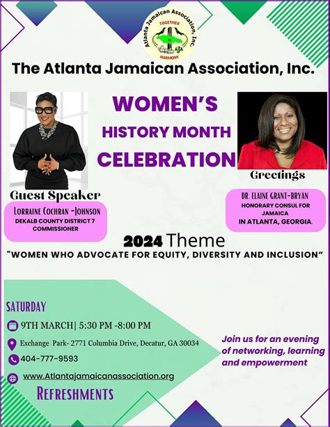 The Atlanta Jamaican Association celebrates womens History month, 2771 ...