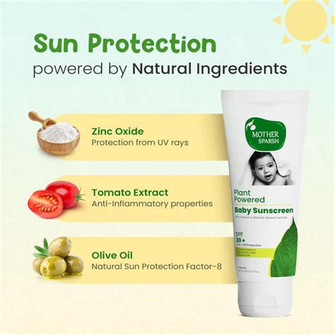 Mother Sparsh Plant Powered Baby Sunscreen Lotion with SPF 30+