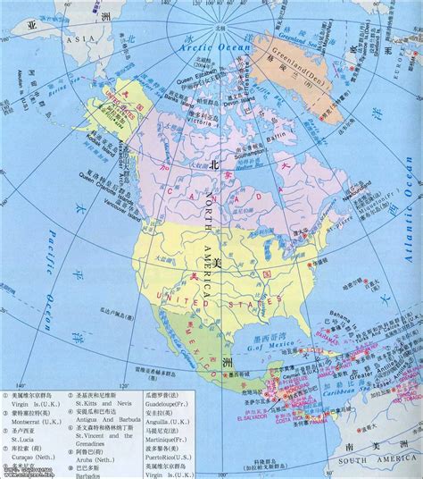 北美洲地图_北美洲地图查询