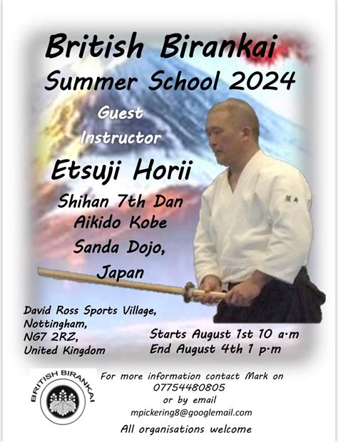 British Birankai Summer School 2024 Guest Instructor Etsuji Horii ...