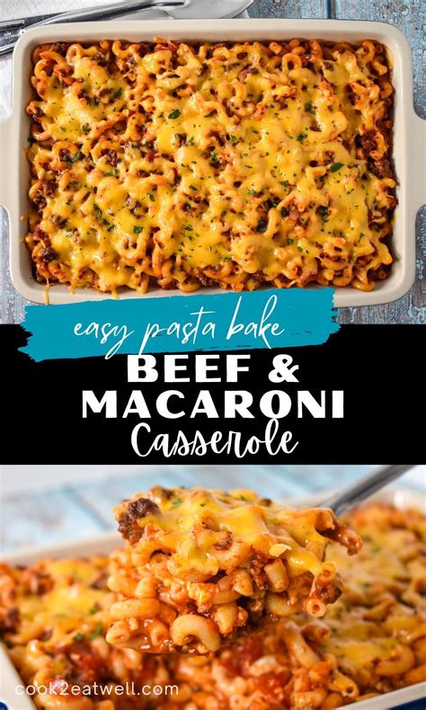 Beef and Macaroni Bake | Easy pasta dinner, Easy pasta, Macaroni casserole
