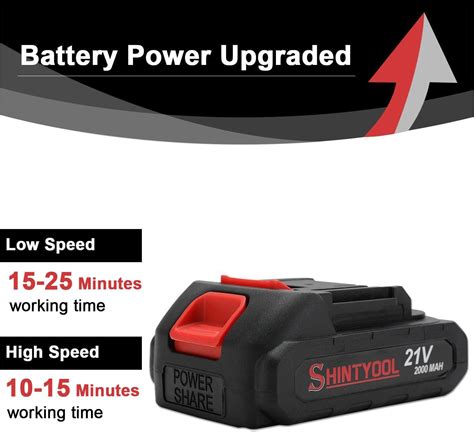 SHINTYOOL 21v Lithium Battery - 2.0 Ah Battery with Charger India | Ubuy