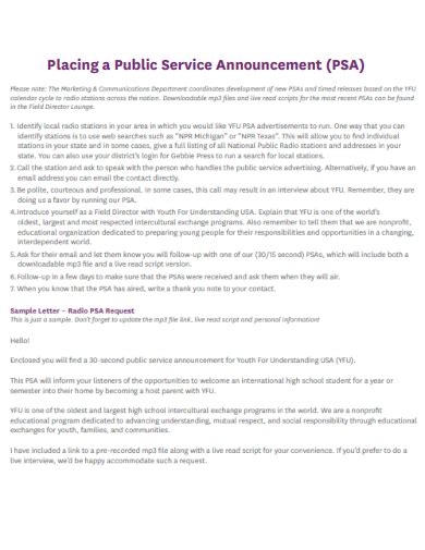 Image result for Public Service Announcement Examples