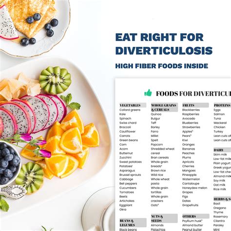 Comprehensive Foods for Diverticulosis List High-fiber Diet Guide for ...