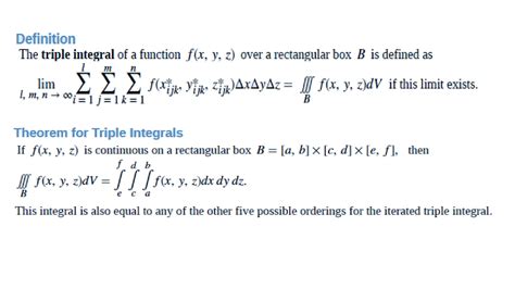 Image result for Simple Triple Integral Example