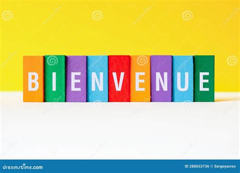 Bienvenue - Welcome on French, Word Concept on Building Blocks, Text ...