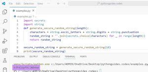 Random String Python 的图像结果