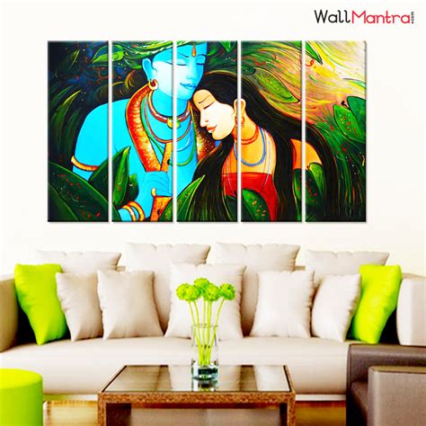 God Radha Krishna Canvas Wall Hanging