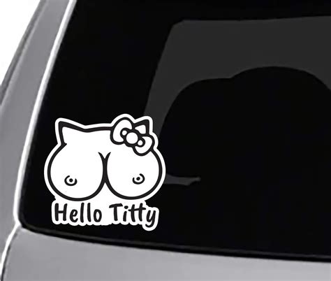 Buy Hello Titty Decal CAR Truck Window Bumper Sticker Boost Low Euro ...