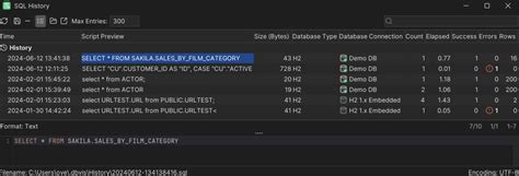 DbVisualizer SQL Statements 的图像结果