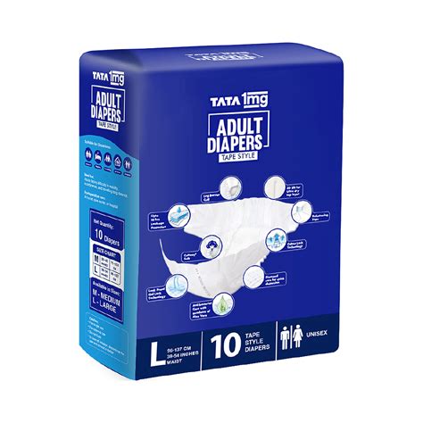 Combo Pack of Tata 1mg Adjustable Walking Stick & Tata 1mg Adult Diaper ...