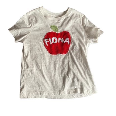 hand sewn white & red fiona apple shirt relaxed... - Depop