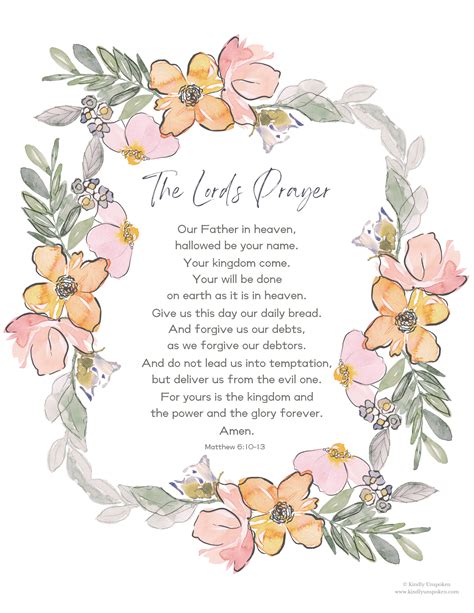 Free Printable Our Father Prayer - Totally Free Printables