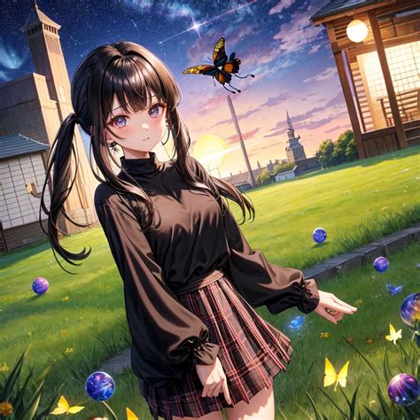 Chica hermosa 2D creado con SeaArt AI