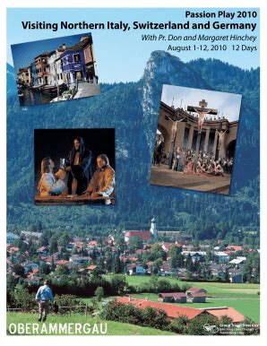 Fillable Online gtd Visiting Northern Italy, Switzerland and Germany ...