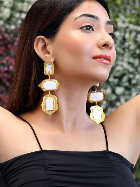 Gold Plated Handcrafted Brass Earrings