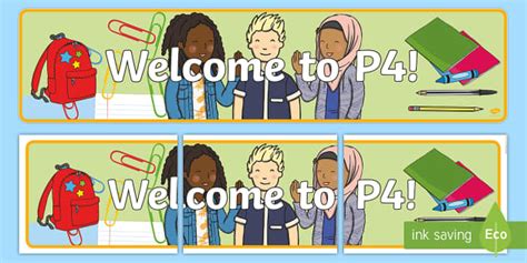 Welcome to P4 Display Banner (teacher made) - Twinkl