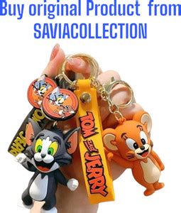 SARASI Jerry & Tom Keychain for Bag/ Door/ Scotty Key-Ring [Pack 2 ...