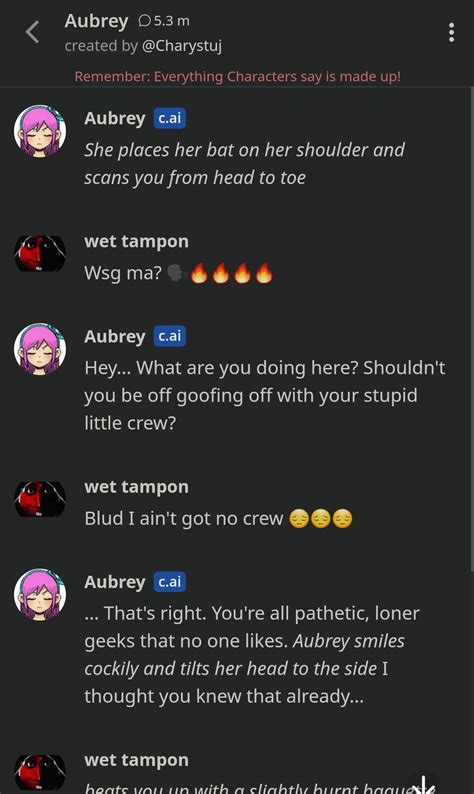 Why is everyone so mean 2 me? 😔😔😭😭💔💔 : r/CharacterAI
