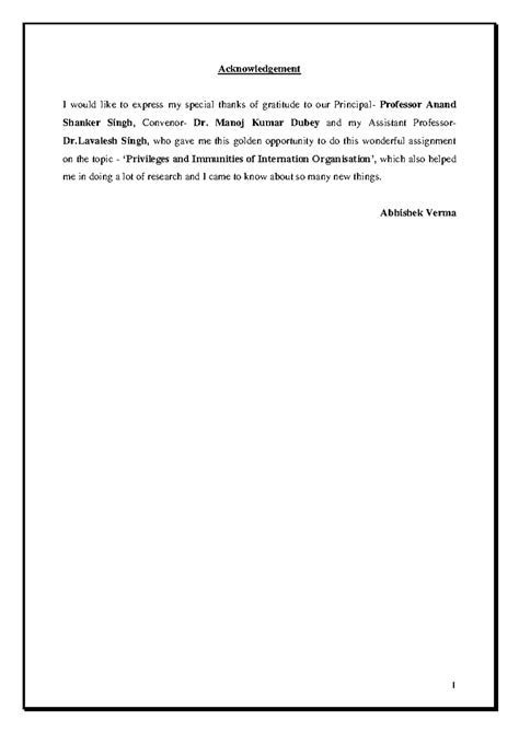 IO 07: Final Assignment on Privileges and Immunities of International ...