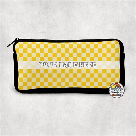 Plain Checker 1 Small Pencil Bag| Teach Over the Rainbow