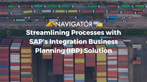 Streamlining Processes with SAP’s Integration Business Planning (IBP ...