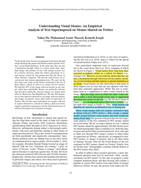 Understanding Visual Memes - An Empirical Analysis of Text Superimposed ...
