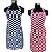 Buy AIRWILL Cotton Polka Dot Printed Free Size Apron with Center Pocket ...